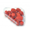 Triangular container with lid 180x117x56 mm, PET, transp.