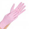 Nitrile gloves powder-free, pink