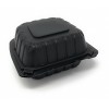 Black Burger Containers with Smart Lock System 15 x 15 cm