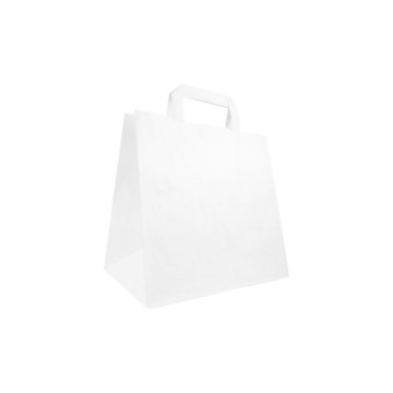 Paper bags with handles white for take away