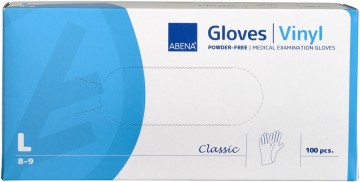Disposable vinyl gloves powder free L