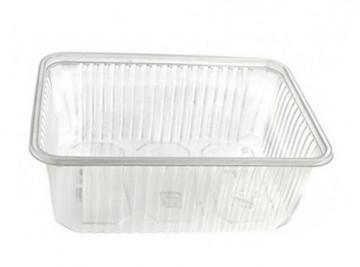 Rectangular food container 1000 ml, PP, clear