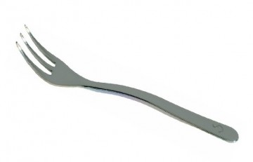 Disposable degustation fork 10 cm metallized single-use catering for for events