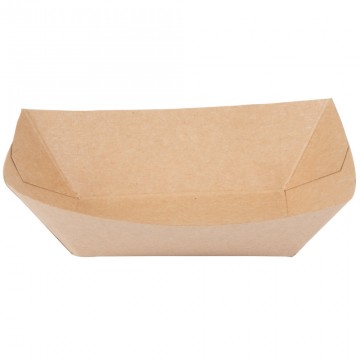 Disposable eco-friendly kraft paper trays for street food and fast-food